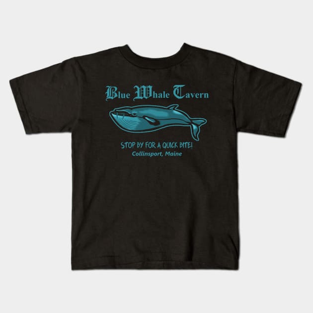 Dark Shadows Blue Whale Tavern Kids T-Shirt by Bigfinz